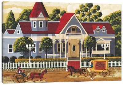 Victorian House Canvas Art Print - Heronim