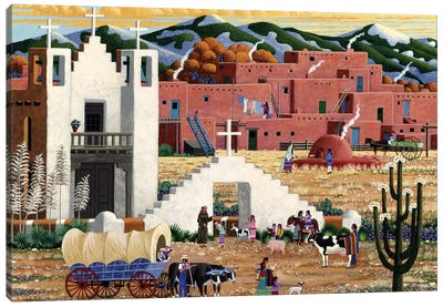 Blessing Of The Animals Canvas Art Print - Carriage & Wagon Art