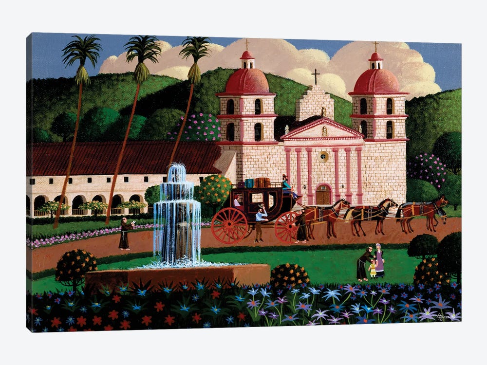 Visit To The Mission by Heronim 1-piece Canvas Print