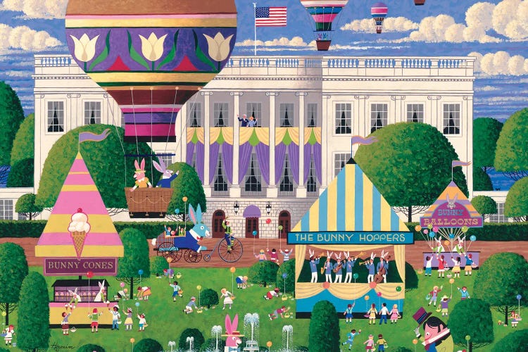 White House Easter Egg Hunt by Heronim wall art