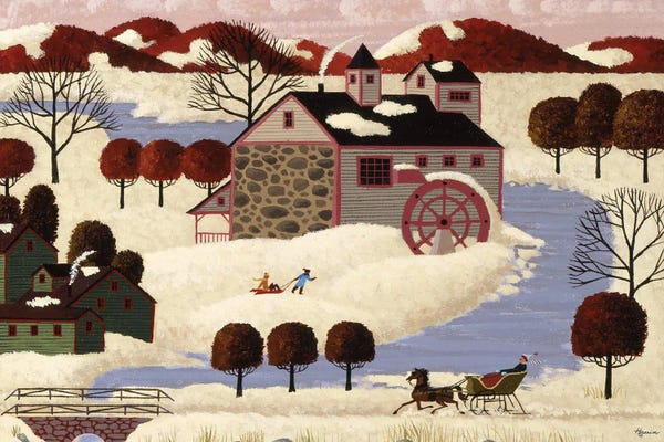 Maine: Winter In Maine by Heronim