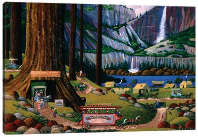 Yosemite Camping Canvas Art Print - Heronim