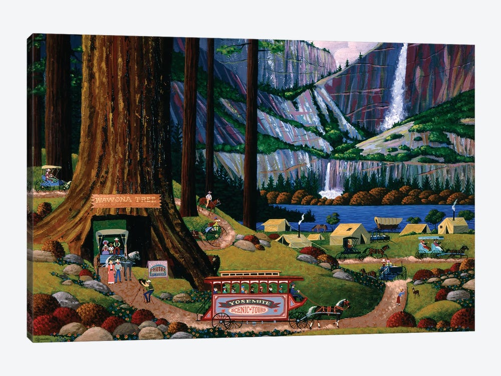 Yosemite Camping by Heronim 1-piece Canvas Art Print