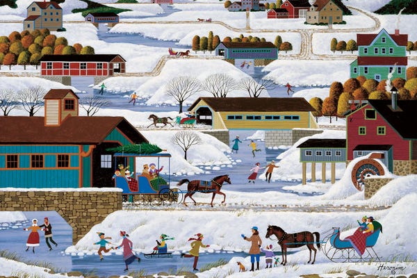 Vintage Christmas: Bridges Of Shelburne County by Heronim