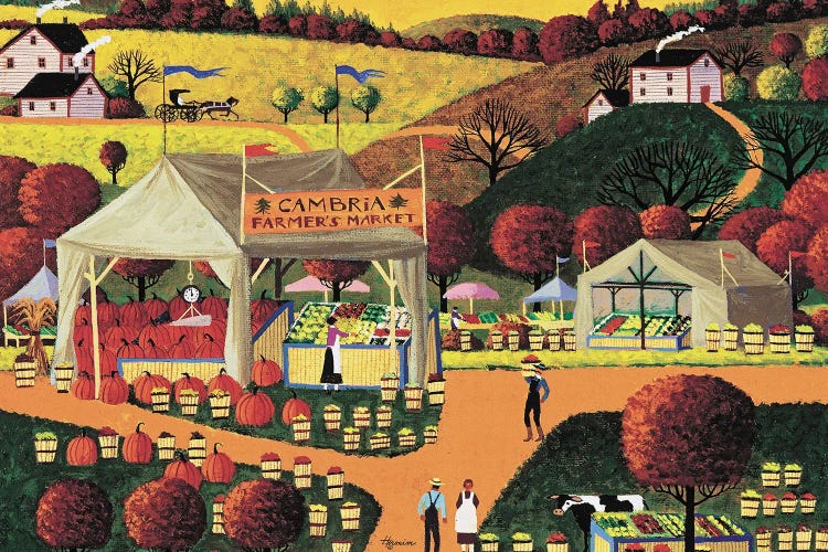 Cambria Farmers Market by Heronim wall art