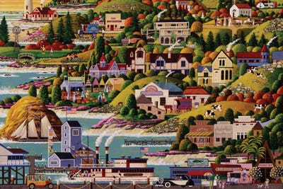 Castle Country by Heronim framed canvas print