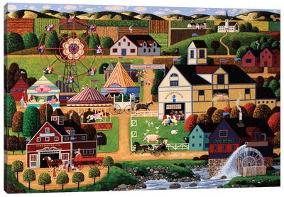 Chester County Fair Canvas Art Print - Village & Town Art