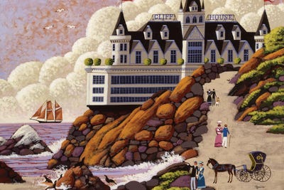 Cliff House by Heronim framed canvas print