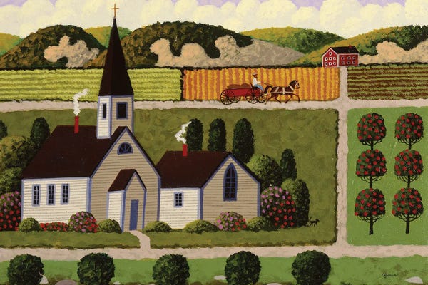 Heronim: Country Church by Heronim