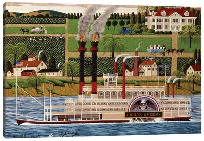 Delta Queen Canvas Art Print - Cruise Ship Art