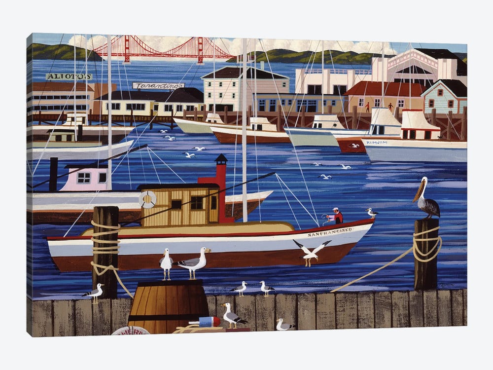 Fishermans Wharf by Heronim 1-piece Canvas Art Print