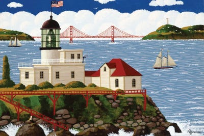 Golden Gate Vista by Heronim framed canvas print