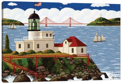 Golden Gate Vista Canvas Art Print - Heronim