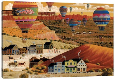 Grand Canyon Race Canvas Art Print - Hot Air Balloon Art