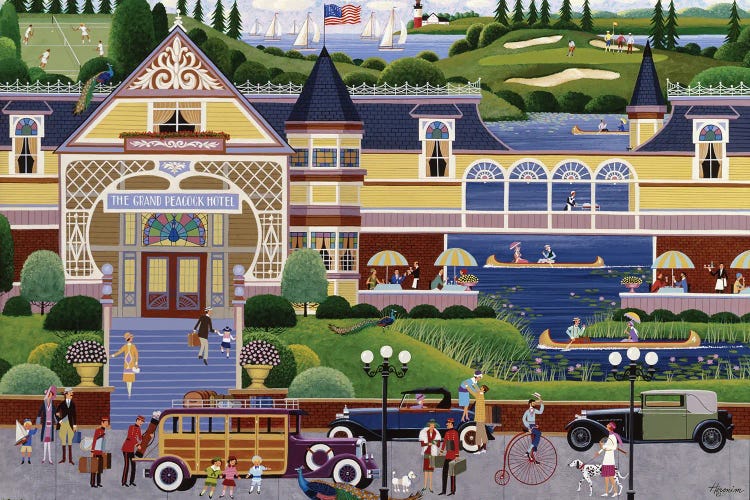 Grand Peacock Hotel by Heronim wall art