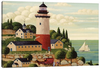 Lighthouse Delivery Canvas Art Print - Heronim