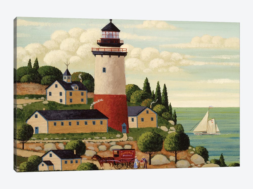 Lighthouse Delivery by Heronim 1-piece Canvas Wall Art