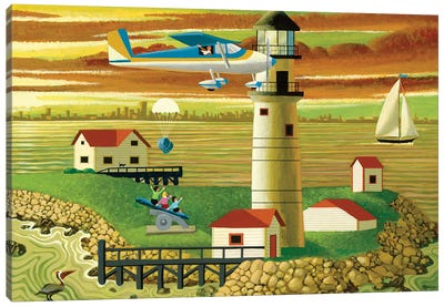 Lighthouse Delivery II Canvas Art Print - Heronim