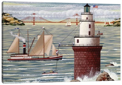 Lighthouse Repairs Canvas Art Print - Heronim