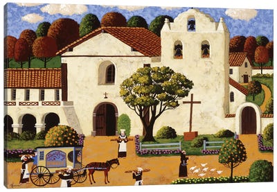 Loaves From The Mission Canvas Art Print - Folk Art