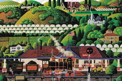 Los Altos Train Station by Heronim framed canvas print