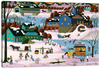 Maple Sugaring Canvas Art Print - Christmas Scenes