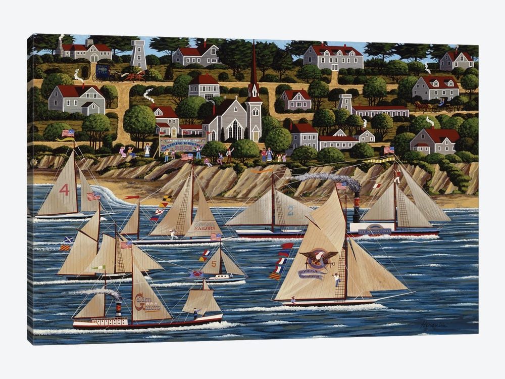 Mendocino Boat Race by Heronim 1-piece Art Print