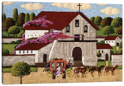 Mission Dolores Canvas Art Print - Carriage & Wagon Art