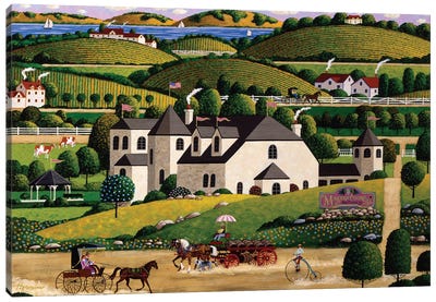 Mostantuono Winery Canvas Art Print - Vineyard Art