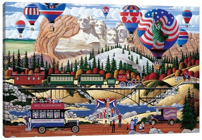 Mount Rushmore Canvas Art Print - American Décor