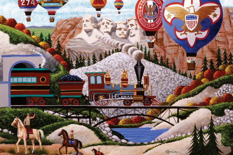Mt Rushmore Boy Scout Version by Heronim wall art