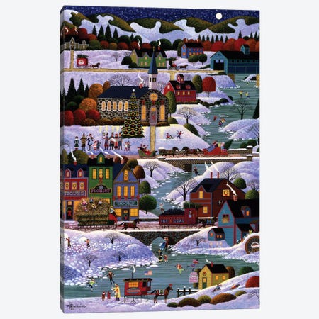New England Christmas Canvas Print #HRN86} by Heronim Canvas Art Print