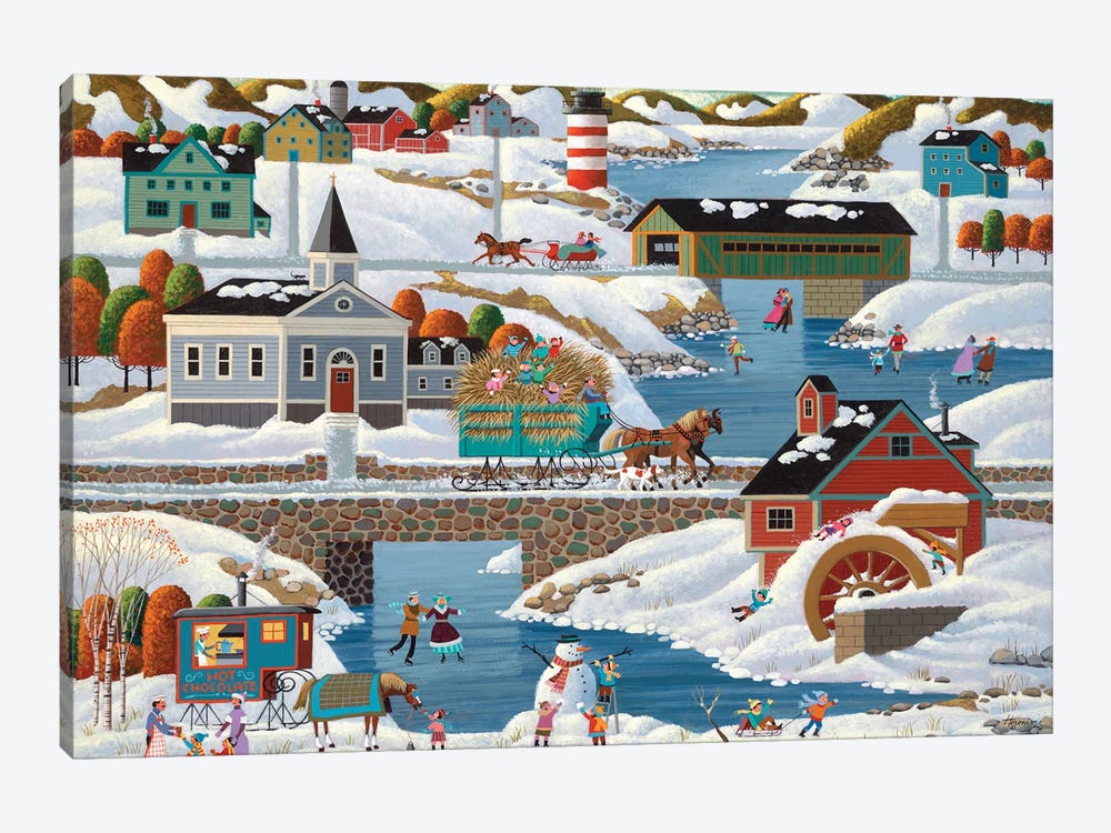 New England Winter by Heronim 1-piece Canvas Art Print