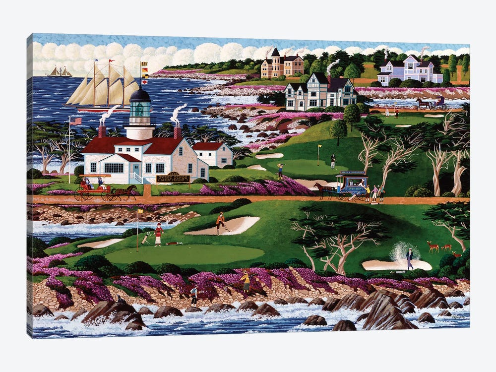Pacific Grove Golf Course by Heronim 1-piece Canvas Art Print