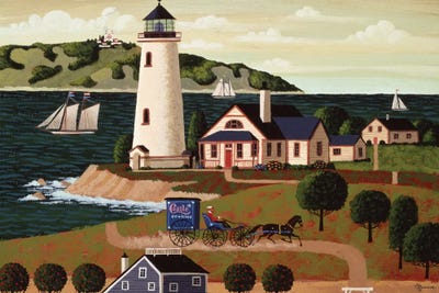 Piedras Blancas Lighthouse by Heronim framed canvas print