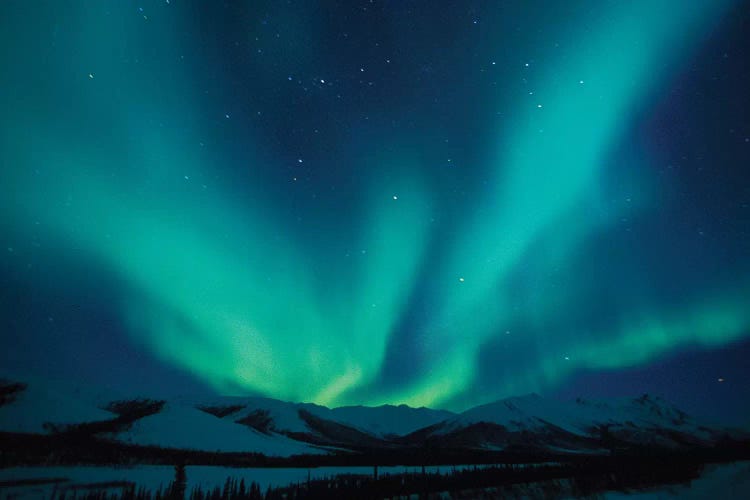 Aurora Borealis Above The Endicott Mountains, Brooks Range, Alaska, USA by Hugh Rose wall art