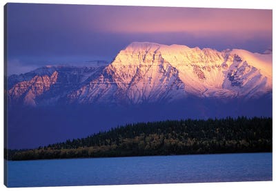 Mt. Katolinat With Naknek Lake In The Foreground, Katmai National Park & Preserve, Alaska, USA Canvas Art Print - Mountain Sunrise & Sunset Art