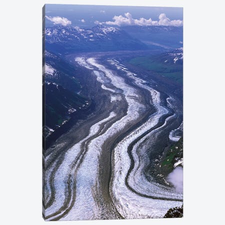 Aerial View, Tokositna Glacier, Denali National Park & Preserve, Alaska, USA Canvas Print #HRO4} by Hugh Rose Canvas Art