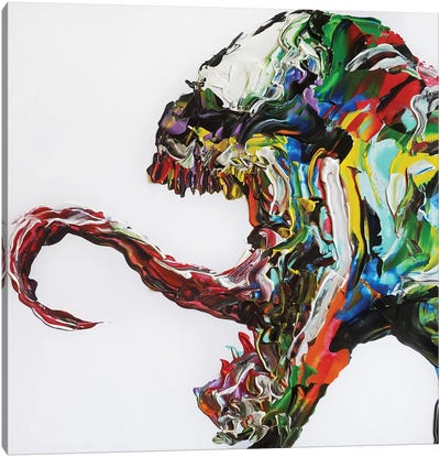 Venom Abstract Canvas Art Print - Villain Art