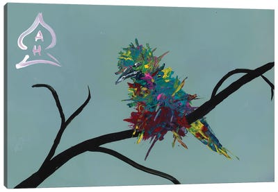 Bird on Branch Canvas Art Print