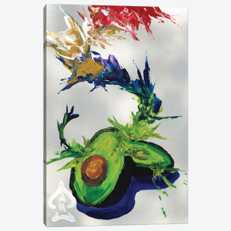Avocado Abstract Canvas Print #HRR1} by Andrew Harr Canvas Print