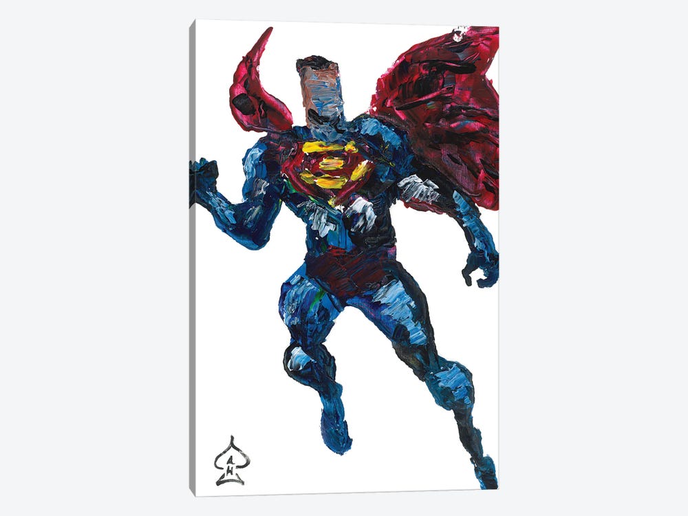 Superman Palette Knife by Andrew Harr 1-piece Canvas Artwork