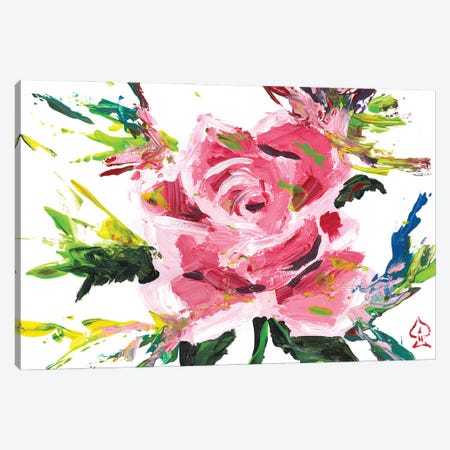 Pink Rose Abstract Canvas Print #HRR29} by Andrew Harr Canvas Wall Art