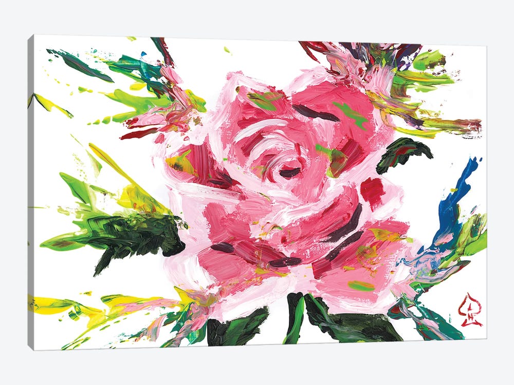 Pink Rose Abstract by Andrew Harr 1-piece Canvas Print