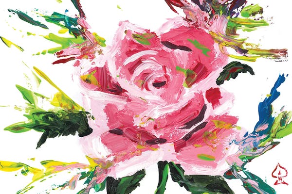 Roses: Pink Rose Abstract by Andrew Harr