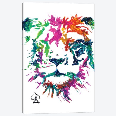Lion Abstract Canvas Print #HRR34} by Andrew Harr Canvas Wall Art