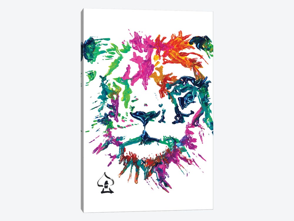 Lion Abstract by Andrew Harr 1-piece Canvas Print