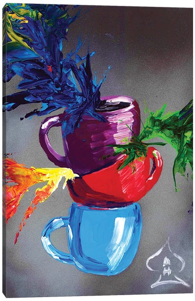 Cups Canvas Art Print - Coffee Art