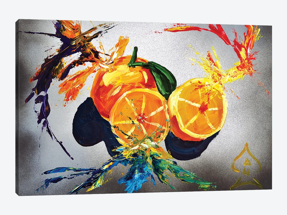 Orange Explosion by Andrew Harr 1-piece Canvas Art Print