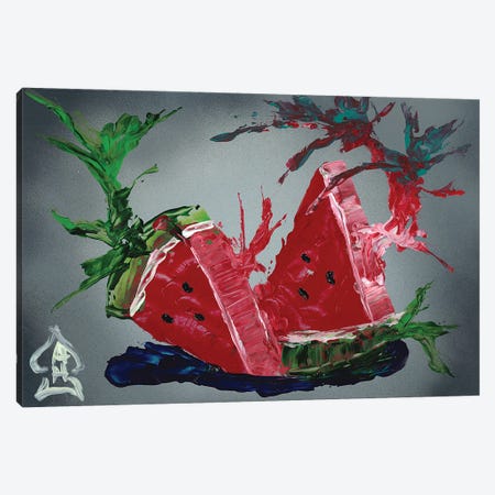 Watermelon Explosion Canvas Print #HRR39} by Andrew Harr Canvas Print